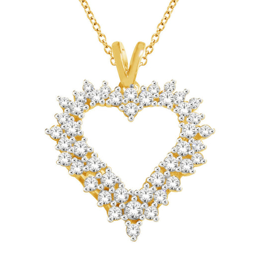 Timeless Elegance Gold Diamond Heart Necklace