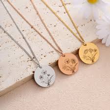 birth month flower necklace