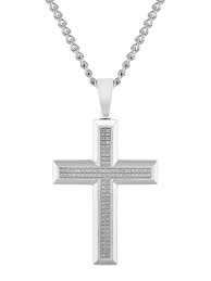 men’s diamond cross necklace