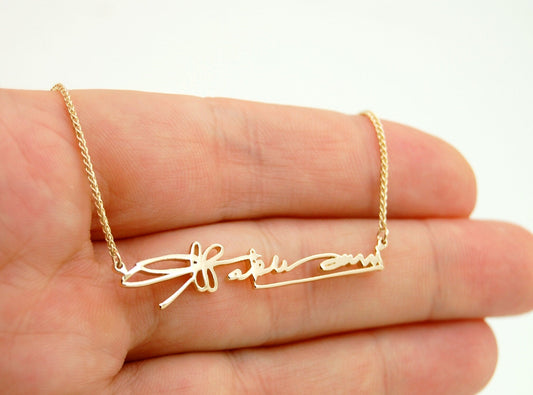 real gold name necklace