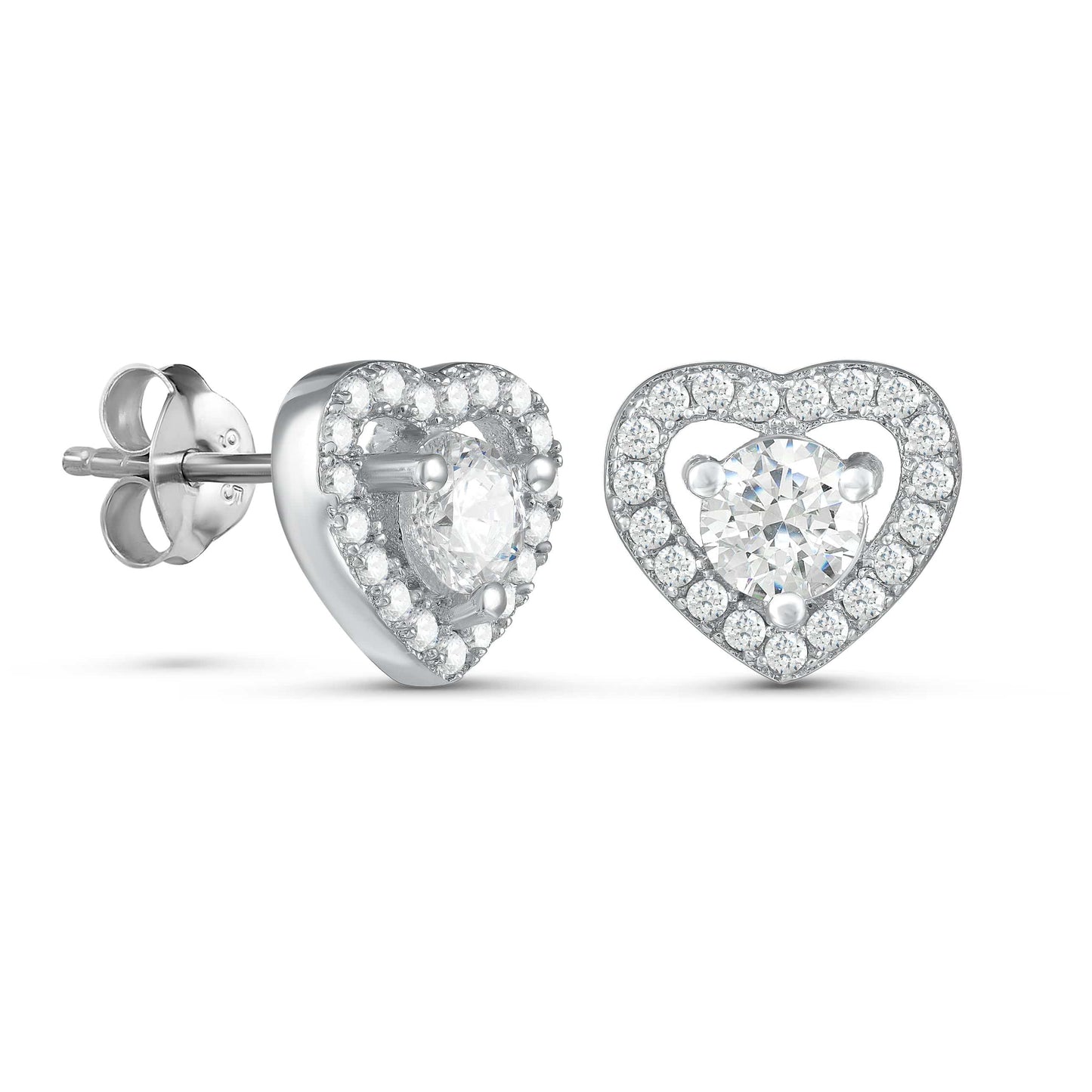 Silver Hearts Earrings