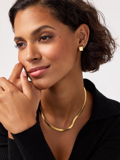 Gold Hoop Earrings - Aubrey Mini