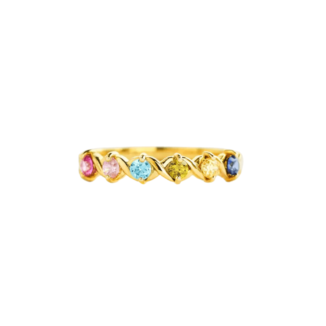 1-6 BIRTHSTONES XOXO RING