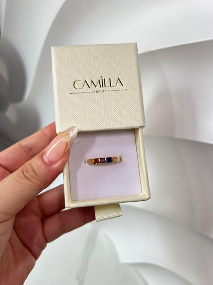 1-7 BIRTHSTONE SINGLE BAND RING