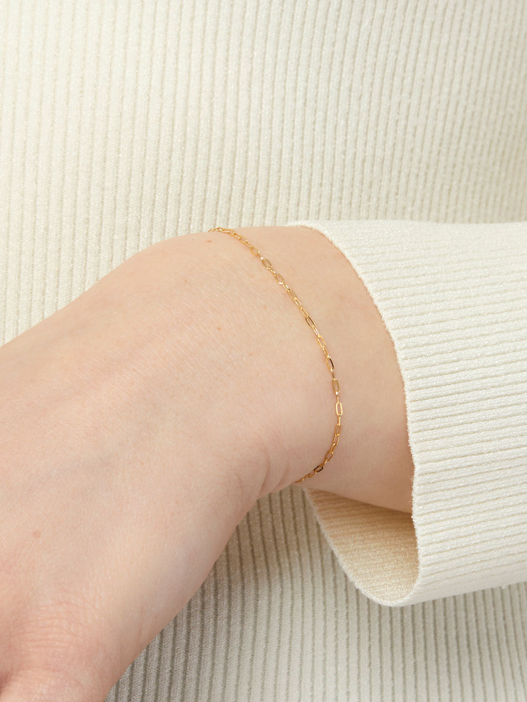 Gold Chain Bracelet - Gold Paperclip Bracelet