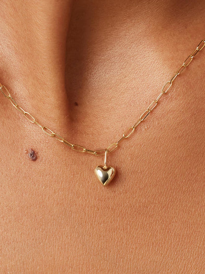 Gold Pendant - Gold Heart Charm