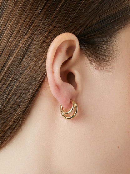 Double Hoop Earrings - Scarlett