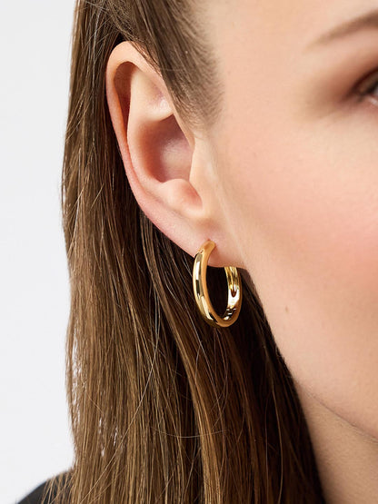 Gold Hoop Earrings - Giulia Large