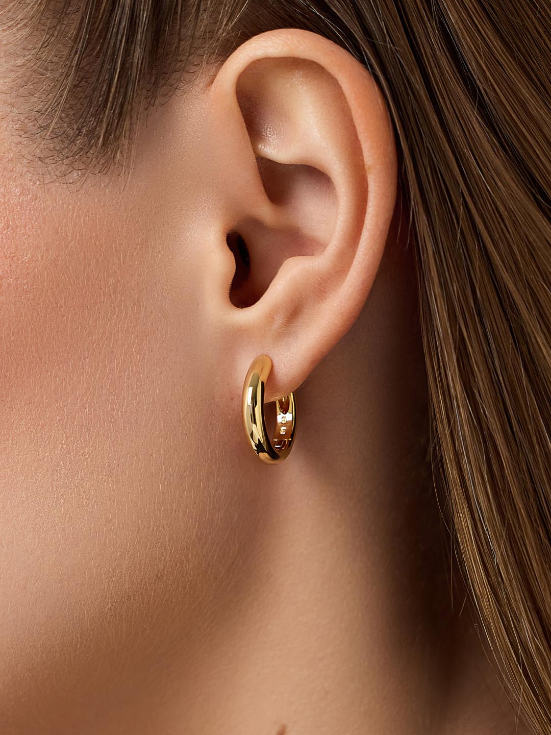 Gold Hoop Earrings - Giulia Medium