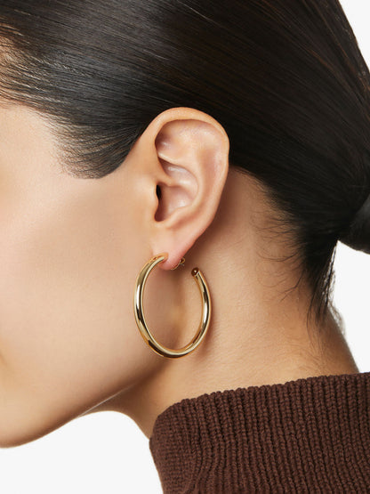 Hoop Earrings - Tia Medium Gold