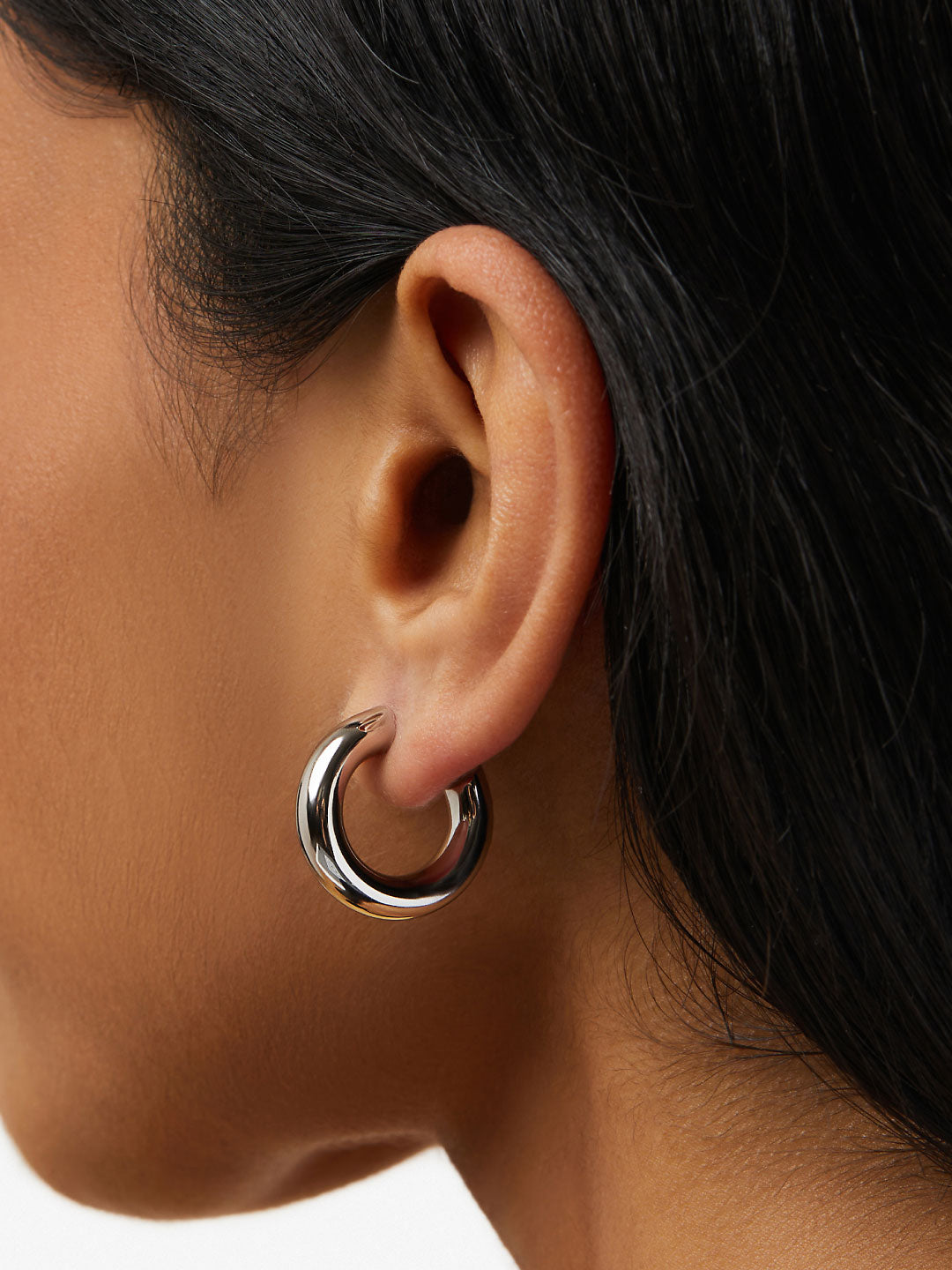 Silver Hoop Earrings - Tia Mini Silver