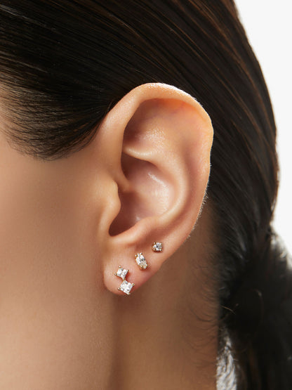 Stud Earrings Set - Val White