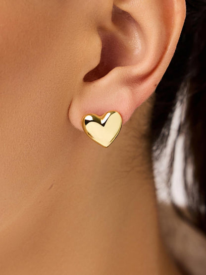 Heart Earrings - Vivian Gold