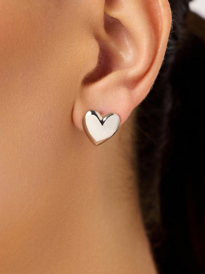 Heart Earrings - Vivian Silver