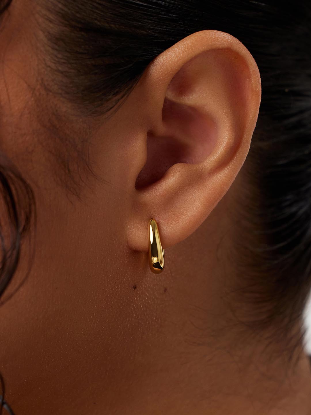 Gold Huggie Earrings - Amaya