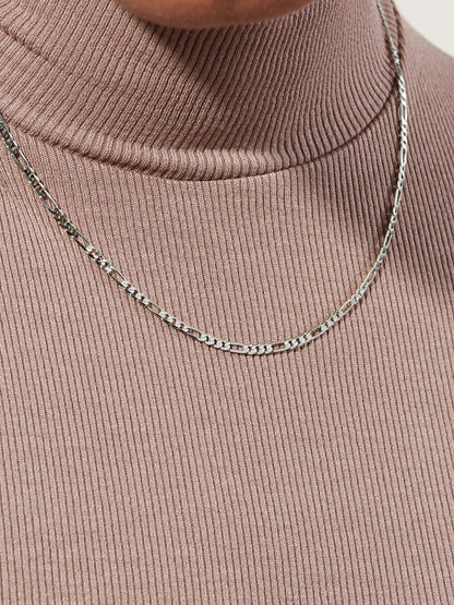 Silver Chain Necklace - Leo Regular Short Silver