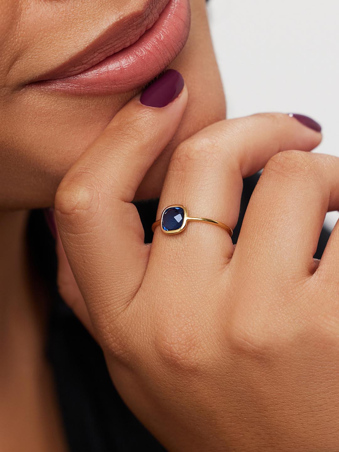 Stone Ring - Mae Ring Dark Blue