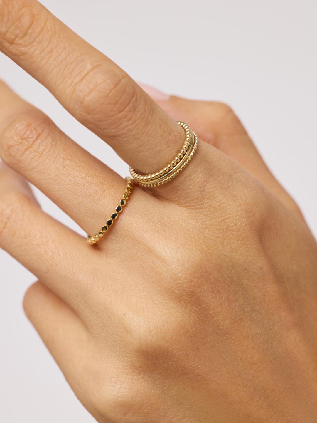 Solid Yellow Gold - Circles Ring