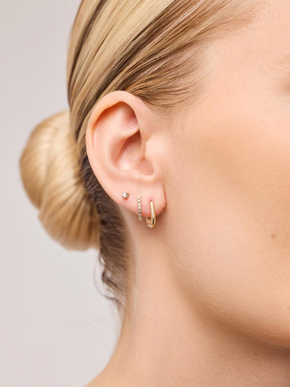 Small Gold Hoop Earrings - Gold Mini Oval Hoops