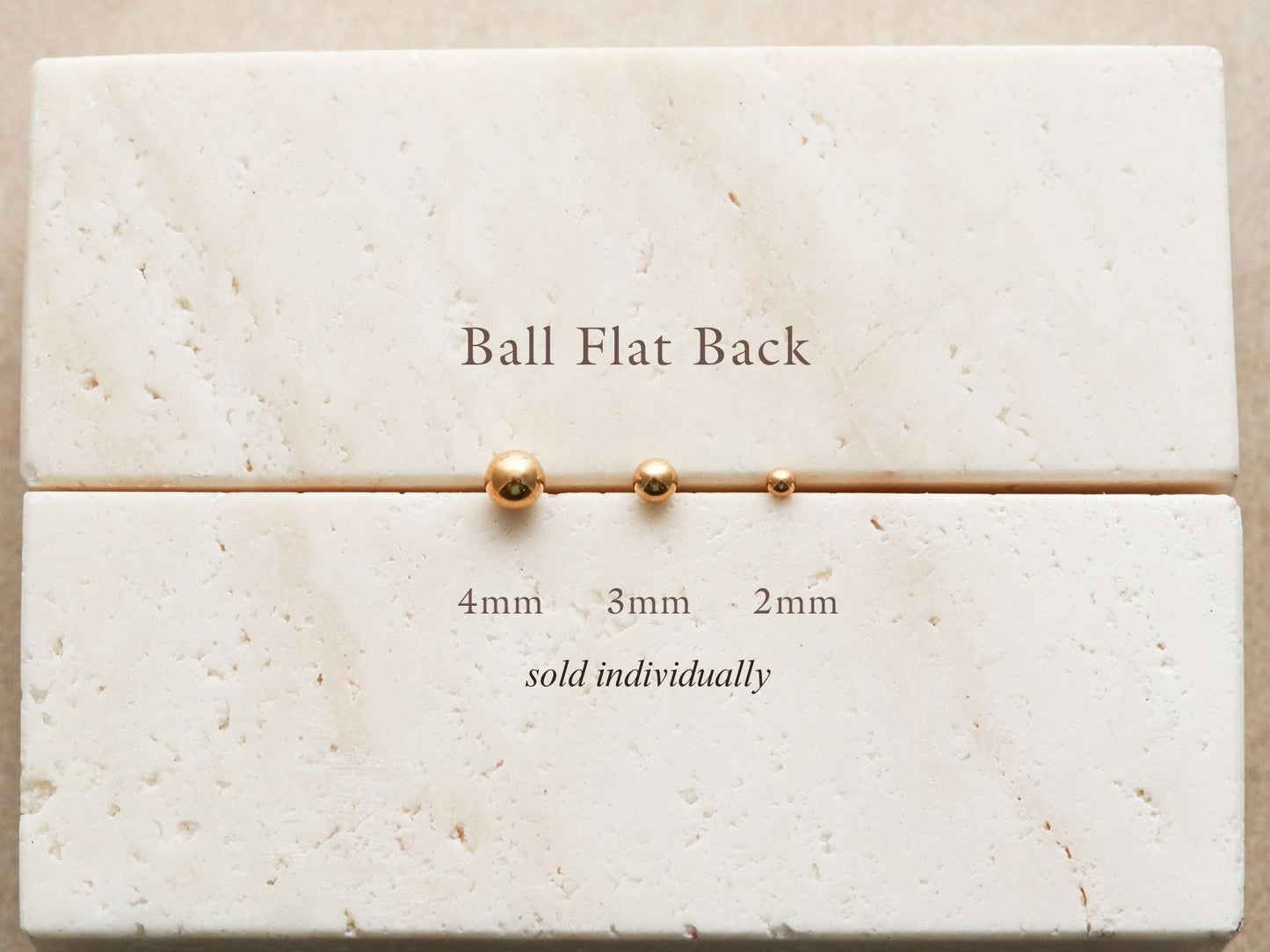 Ball - Titanium Flat Back