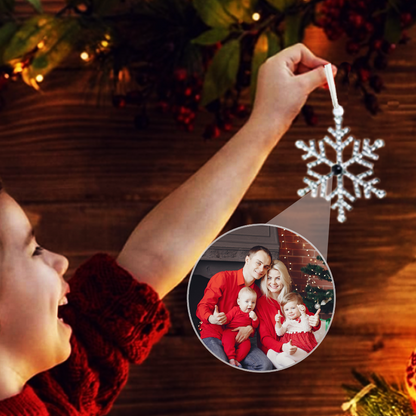 Personalized Christmas Snowflake Photo Ornament