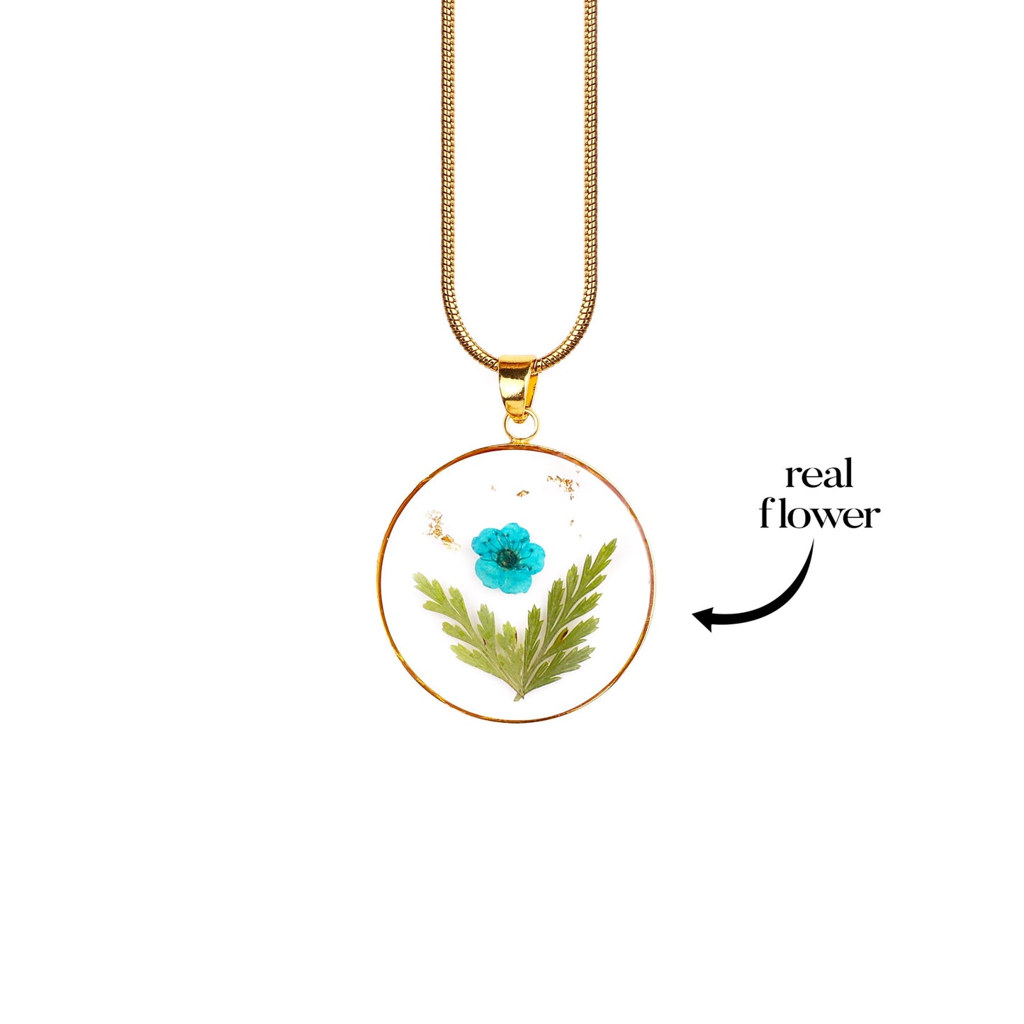 Pressed Birth Flower Necklace