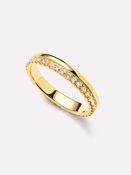 Gold Band Ring - Celine Double