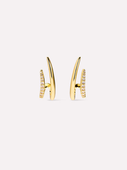 Gold Stud Earrings - Solene