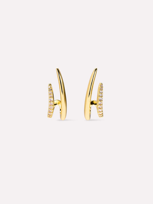 Gold Stud Earrings - Solene