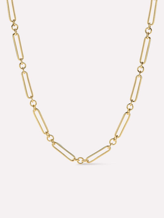 Gold Paperclip Necklace - James