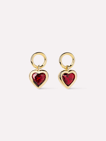 Earring Charms - Red Heart Charms