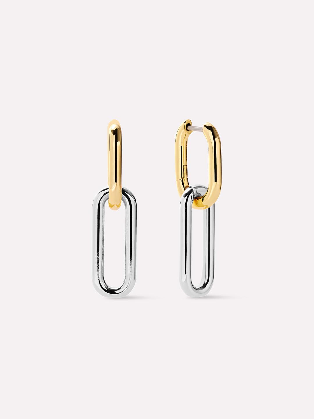 Gold Drop Earrings - Carson Two Tone