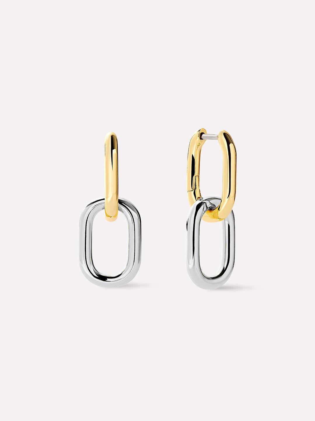 Gold Drop Earrings - Rox Mini Double Two Tone