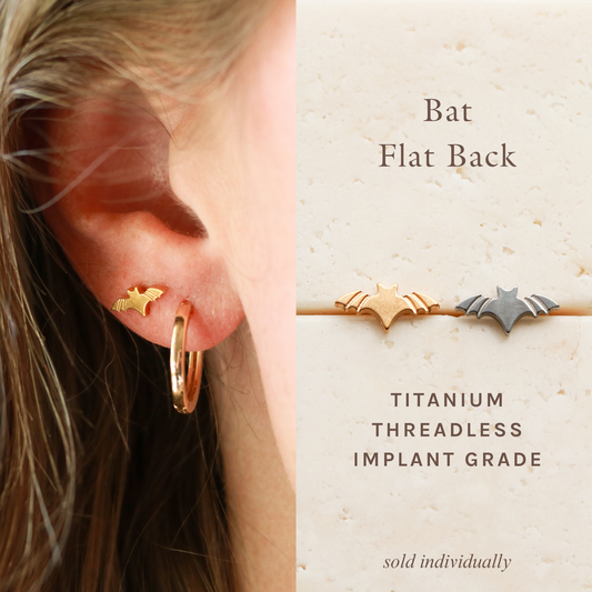 Bat - Titanium Flat Back