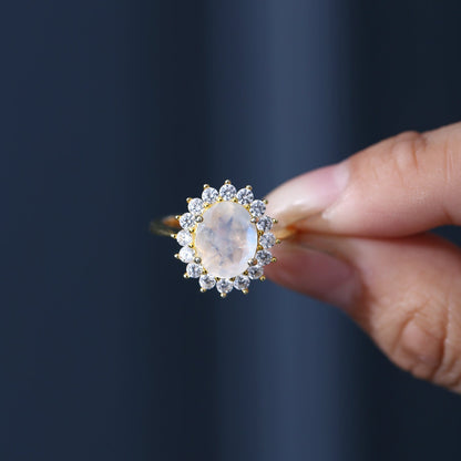 Moonstone Ring- Sunburst