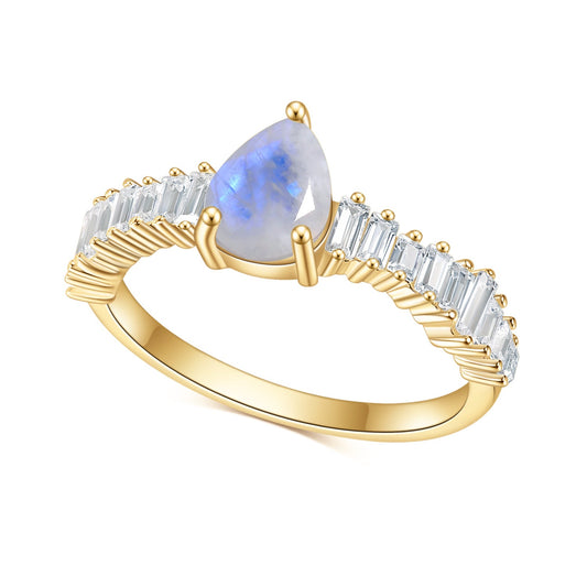 Moonstone Ring - Pear