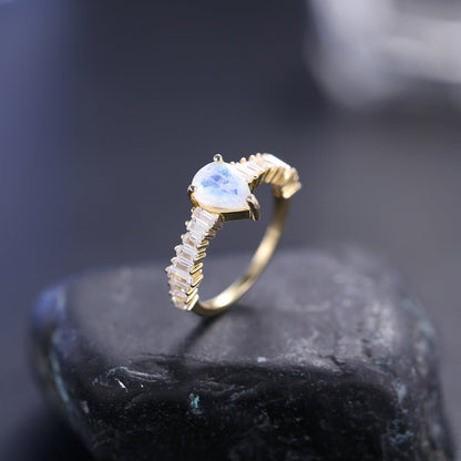 Moonstone Ring - Pear