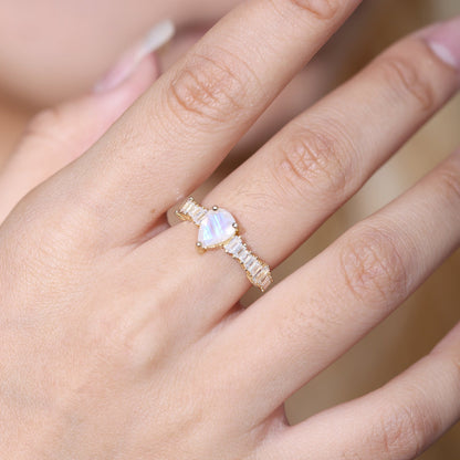 Moonstone Ring - Pear