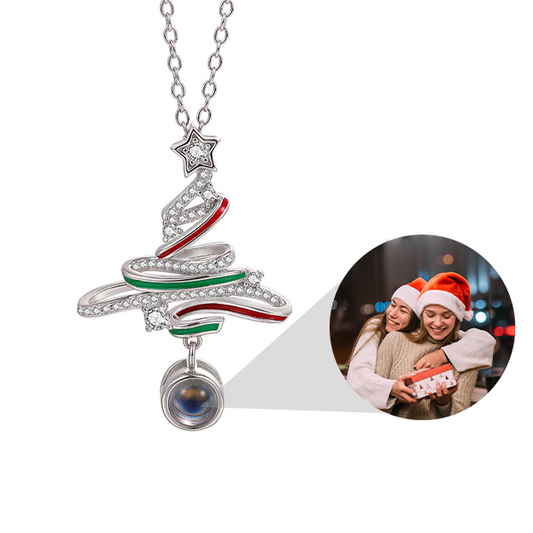 Personalized Christmas Gift Photo Bell Necklace