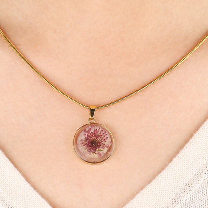 Pressed Birth Flower Necklace