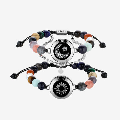 Sun&Moon Touch Bracelets with Solar System Guardian Beads