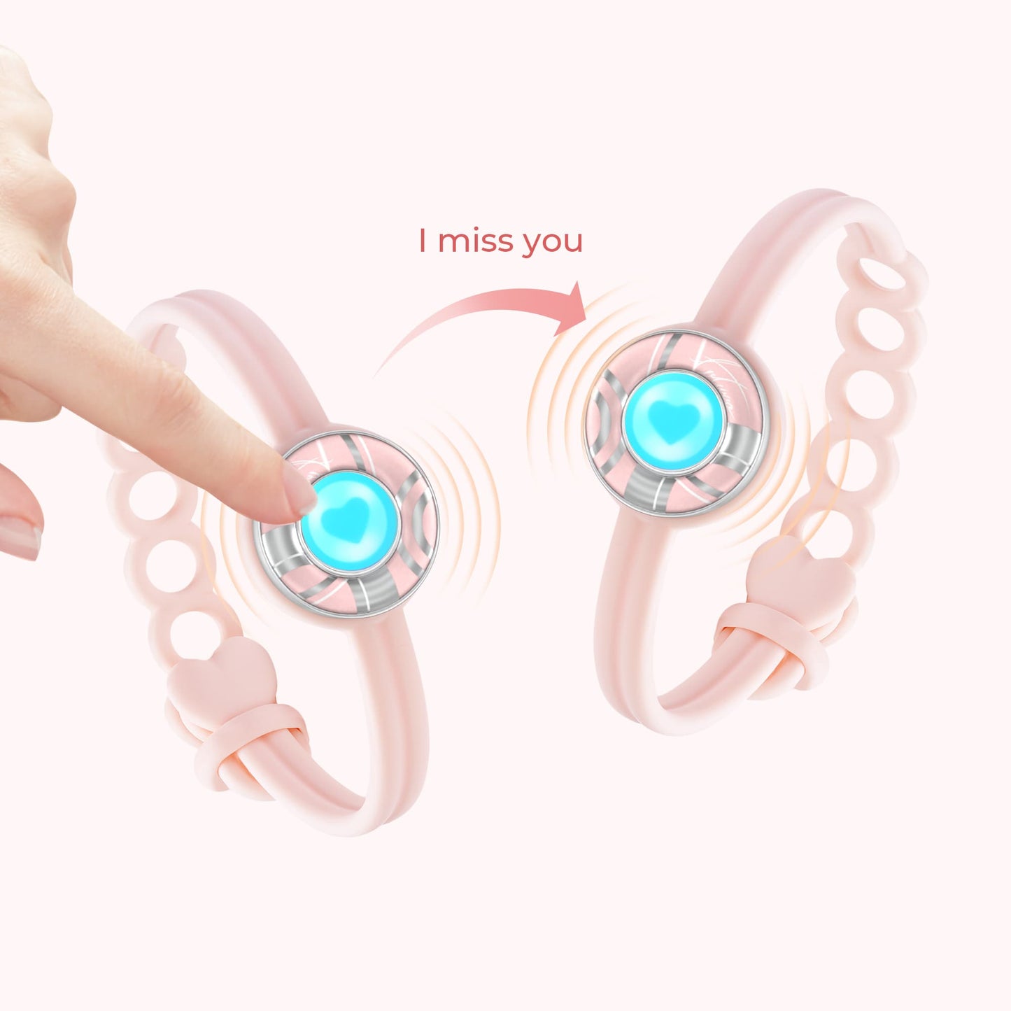 Candy Wave Touch Bracelets(Pink+Pink)