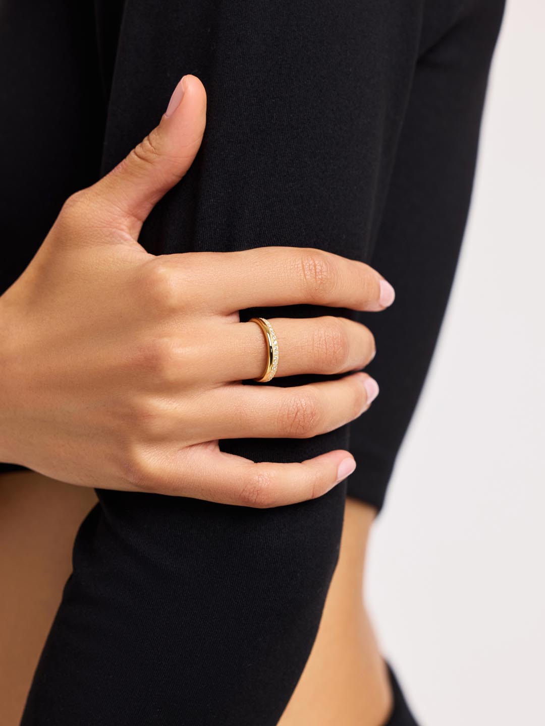 Gold Band Ring - Celine Double