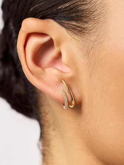 Gold Stud Earrings - Solene