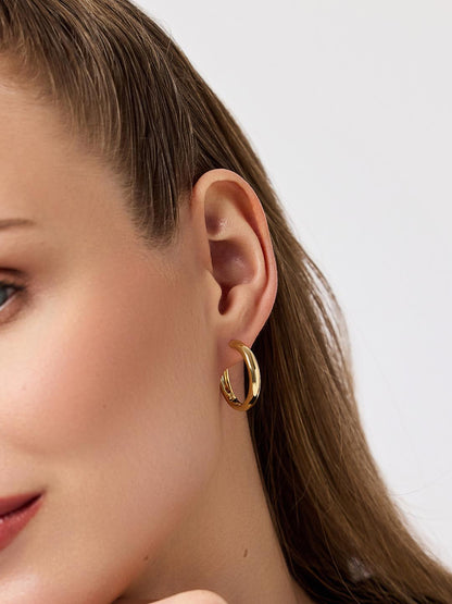 Gold Hoop Earrings - Giulia Large