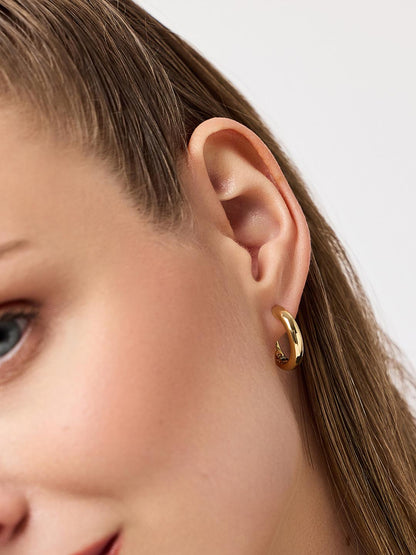 Gold Hoop Earrings - Giulia Medium