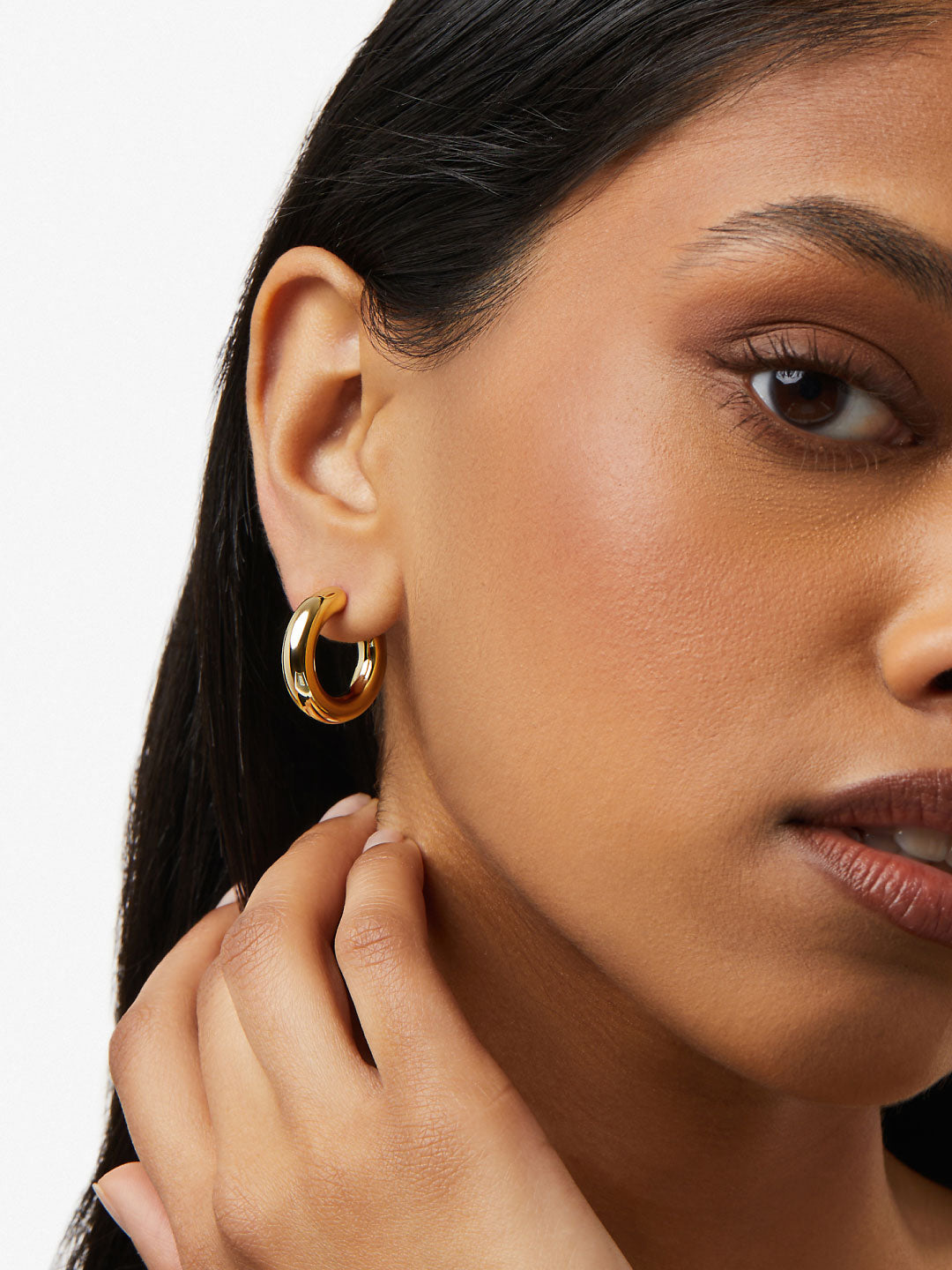 Small Gold Hoop Earrings - Tia Mini