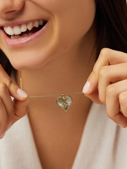 Gold Heart Necklace - Kalel