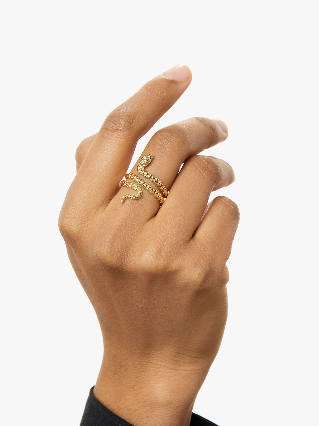 Gold Snake Ring - Petra