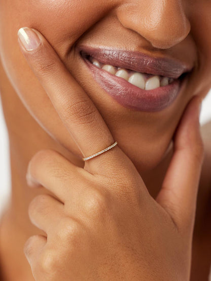 Gold Band Ring - Gold Diamond Eternity Ring